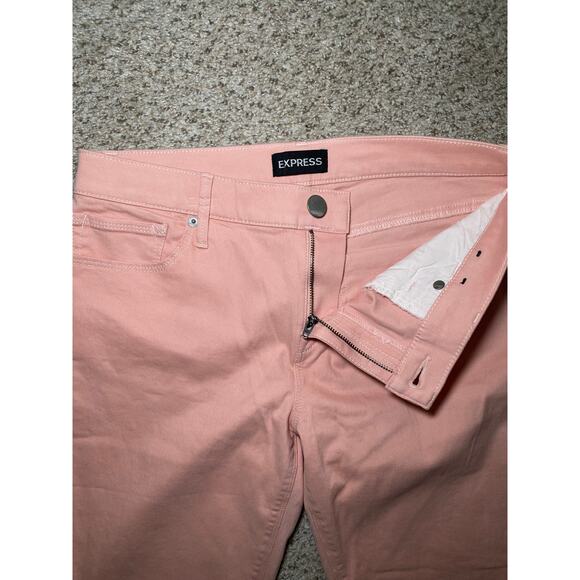 Express Size 8 - Light Pink Ankle Jeggings with Zippers - Picture 5 of 12